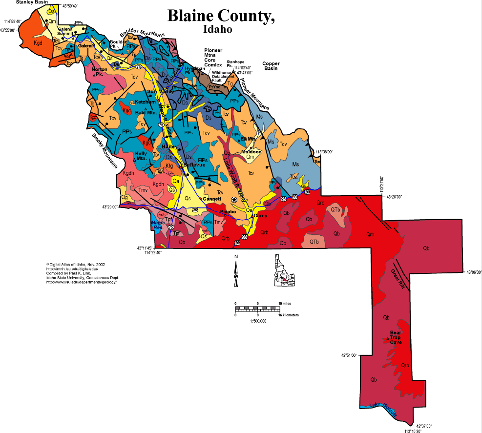 Geologic Map Of Blaine County