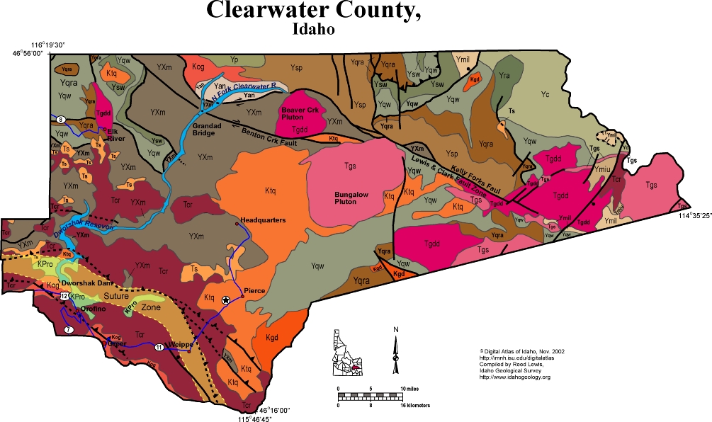 Geologic Map Of Clearwater County