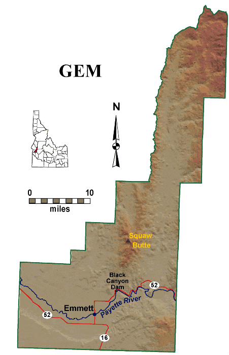 Emmett Idaho Map Of Area