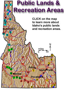 Idaho State Land Map Idaho Parks And Public Lands